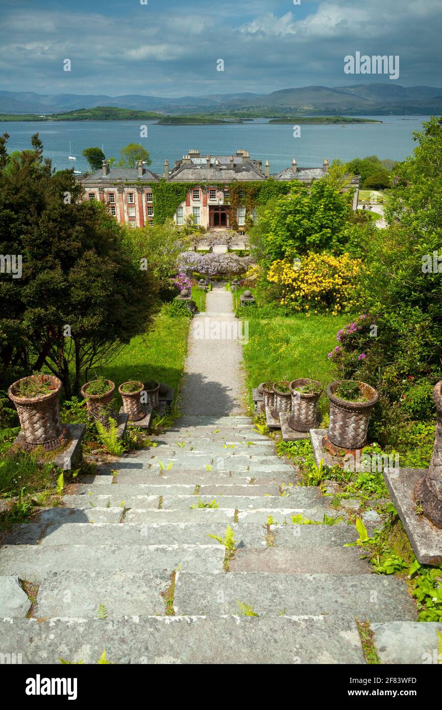 Bantry house and gardens in Bantry bay on the Wild Atlantic Way in West Cork in Ireland Stock