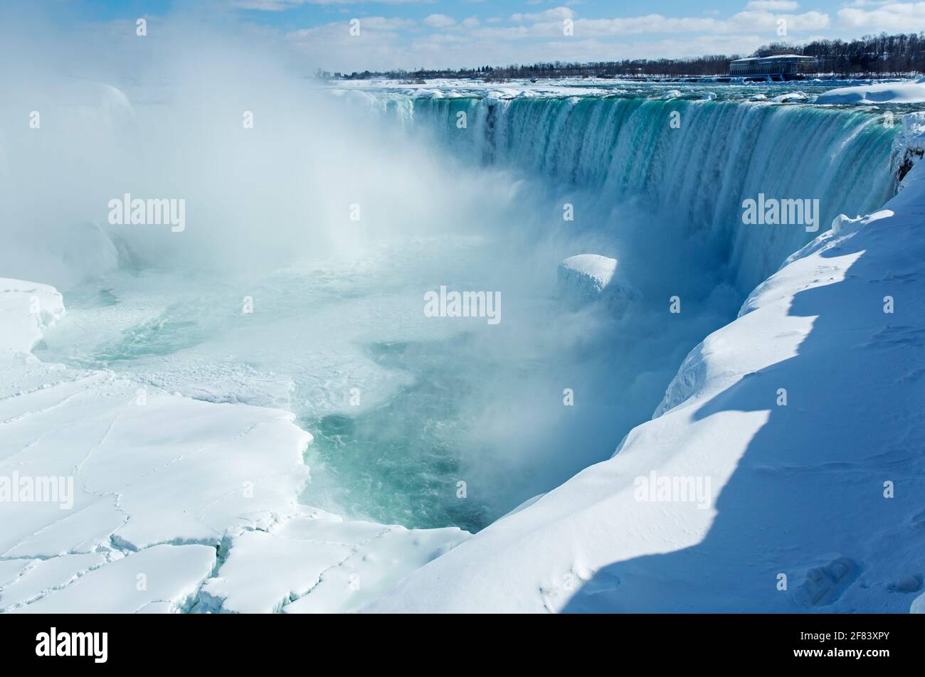 Canada,Ontario, Niagara Falls, The Horseshoe Falls also known as Niagara Falls frozen over in