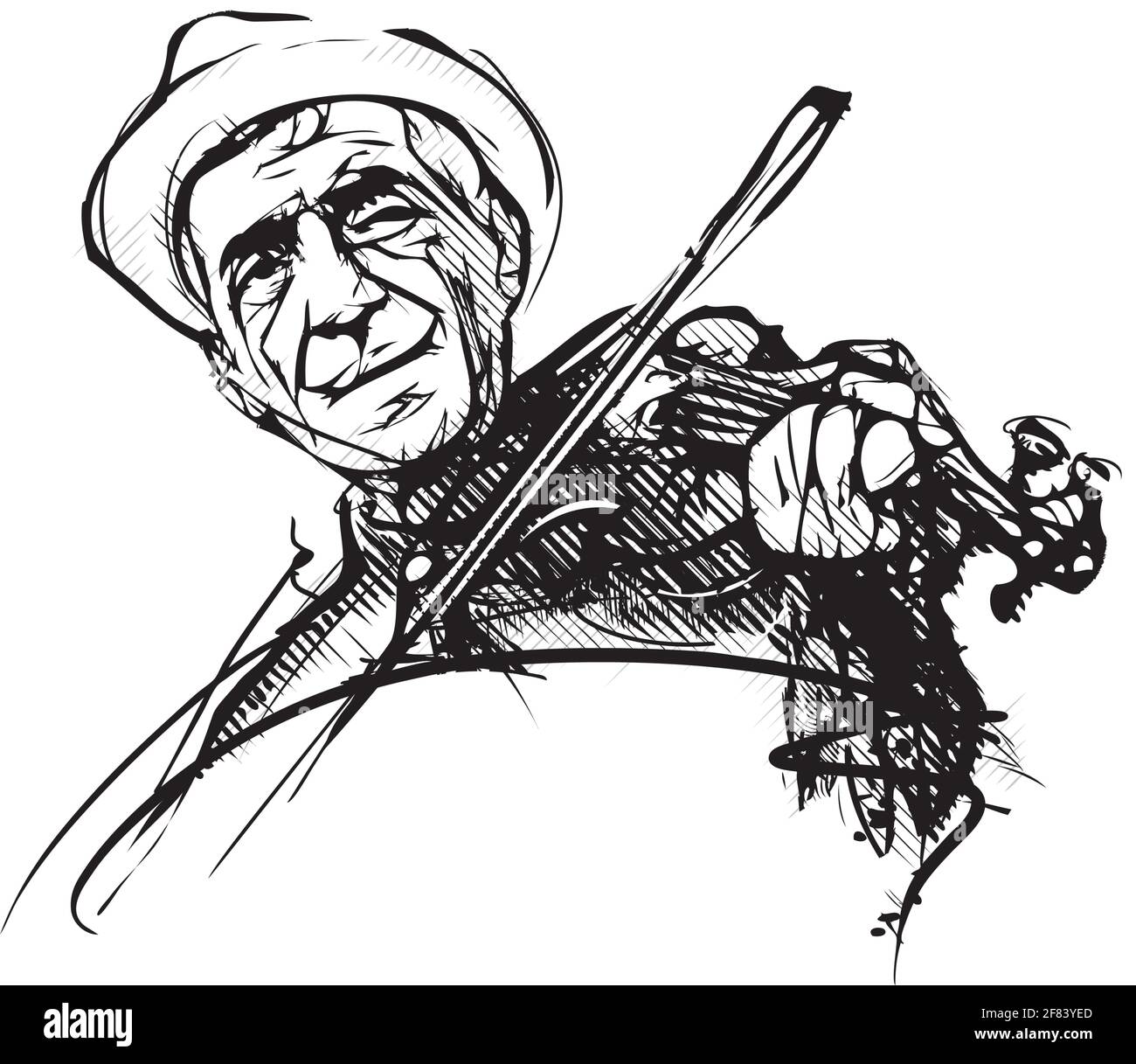 fiddler vector illustration Stock Vector Image & Art - Alamy