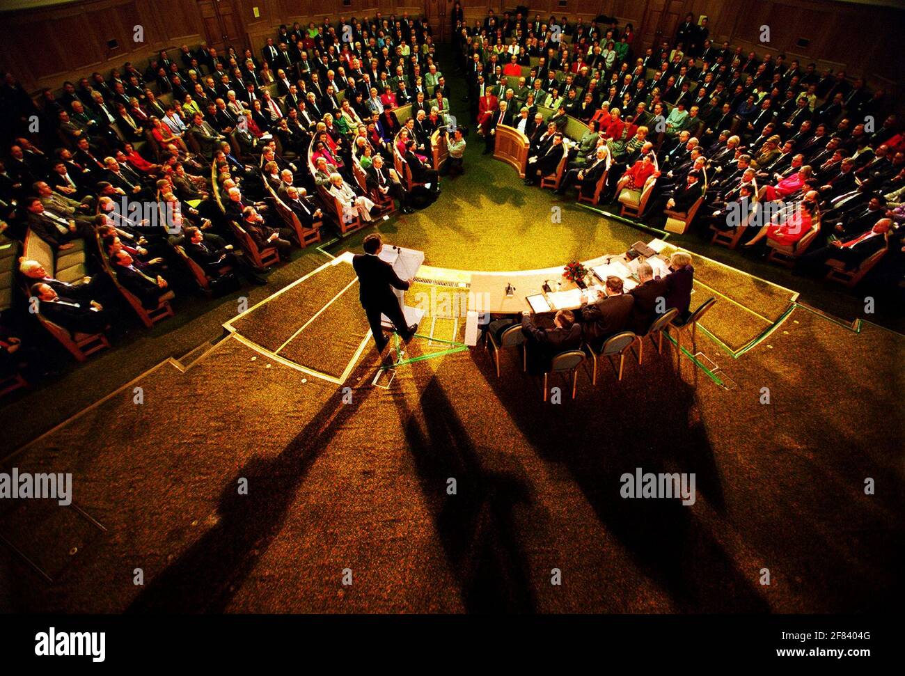 PRIME MINISTER TONY BLAIR ADDRESSES THE NEW PARLIAMENTARY LABOUR PARTY