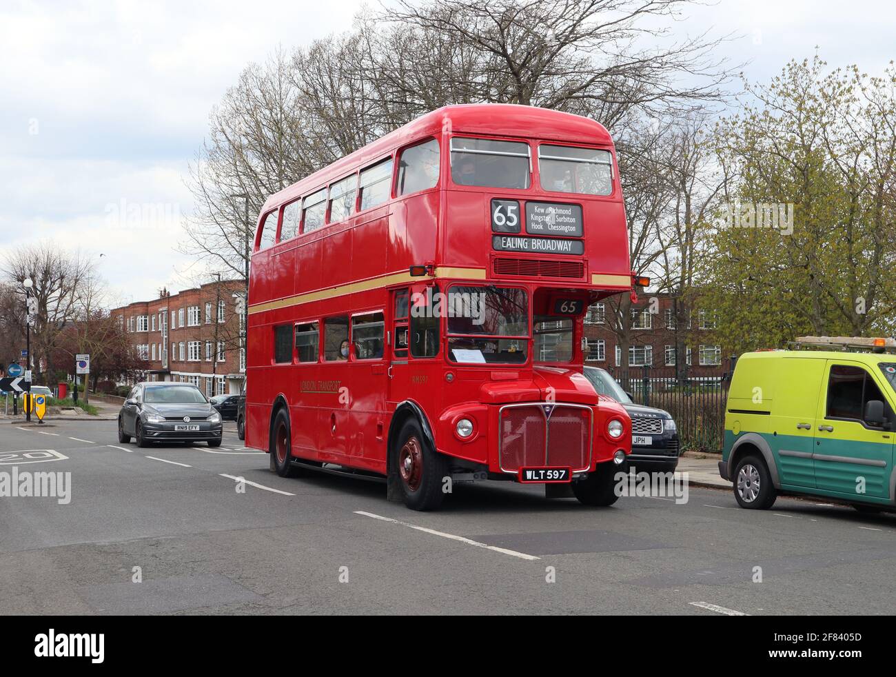 Route 65 Vintage London Bus Running Day, West London, UK, 11 April 2021