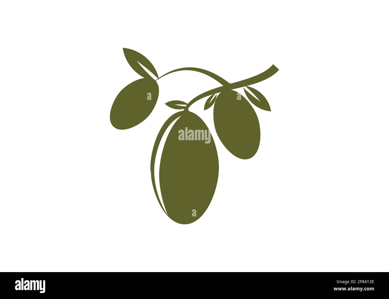 olive oil logo or icon design vector template Stock Vector