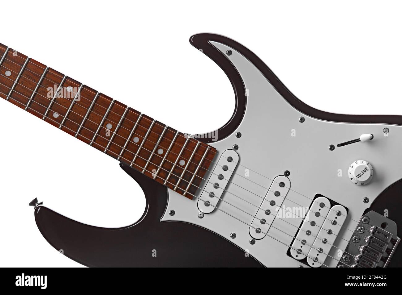 Electric guitar isolated on white background Stock Photo - Alamy