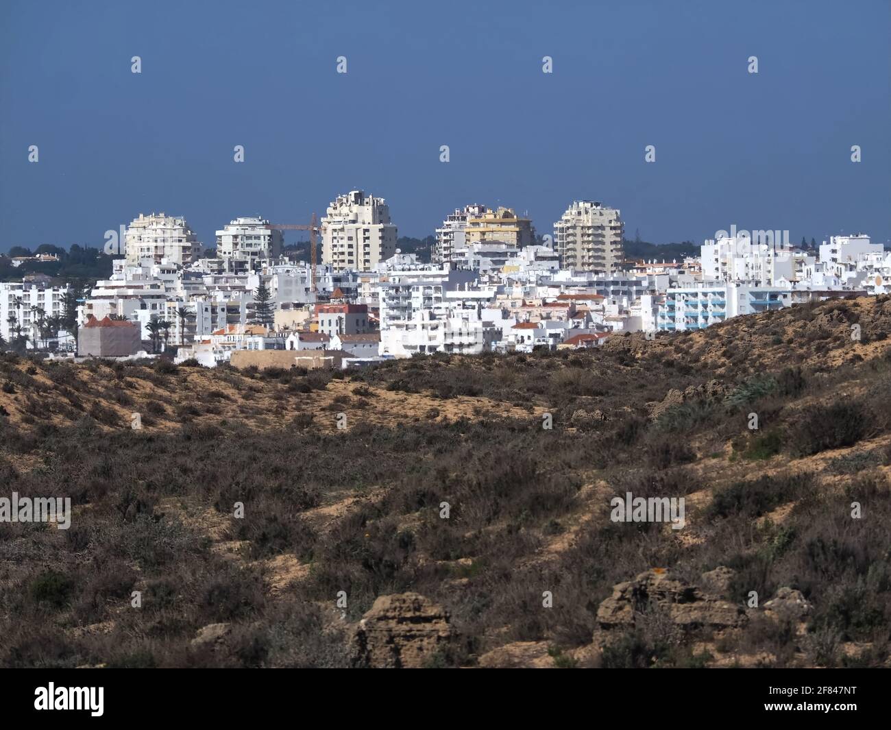 Cityscape of Armacaou de Pera at the algarve coast of Portugal Stock Photo