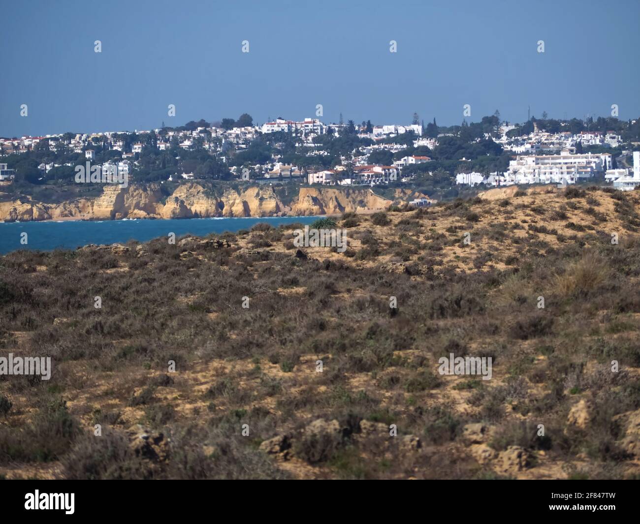Cityscape of Armacaou de Pera at the algarve coast of Portugal Stock Photo