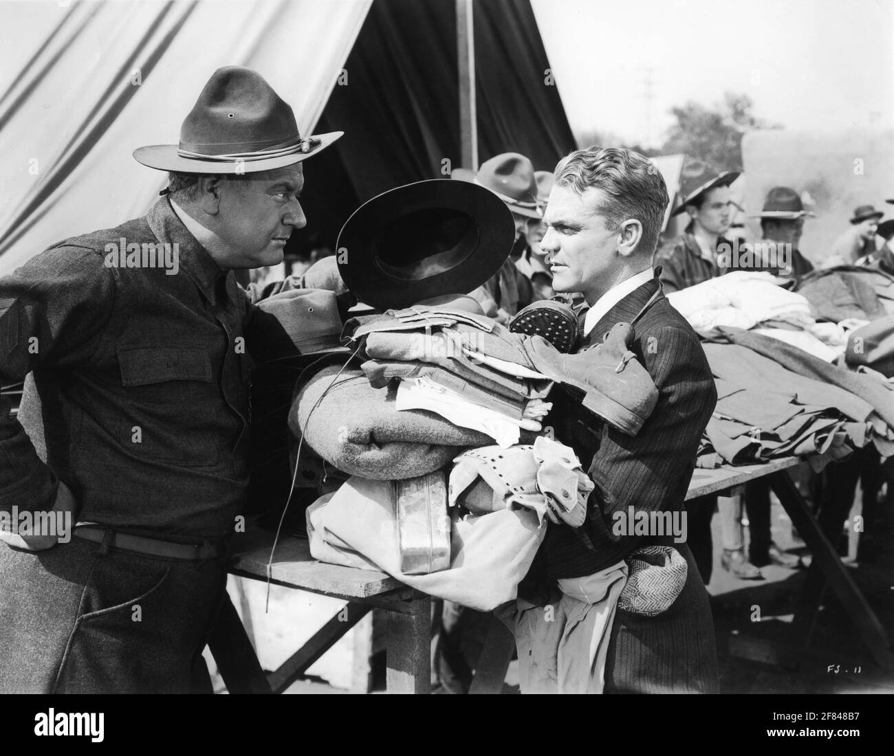 ALAN HALE and JAMES CAGNEY in THE FIGHTING 69TH 1940 director WILLIAM KEIGHLEY Warner Bros. Stock Photo