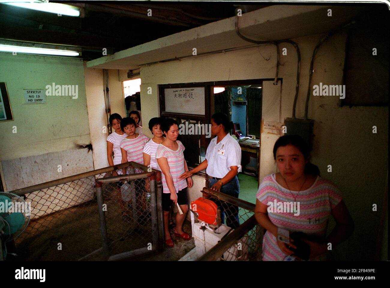 WORKERS LEAVING A SAIPAN GARMENT FACTORY SEP 1999 SOME WORKERS IN