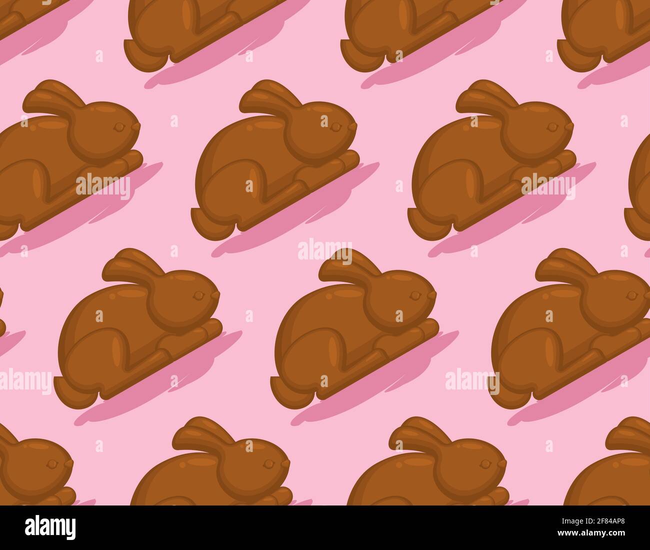 Chocolate bunny pattern seamless. Rabbit made of chocolate background ...