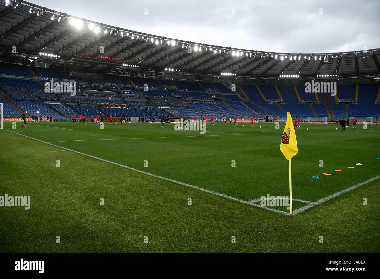 Rome, Italy. 11th Apr, 2021. The olimpico stadium at the Roma vs Bologna Serie A League Credit: Roberto Ramaccia/Alamy Live News Stock Photo