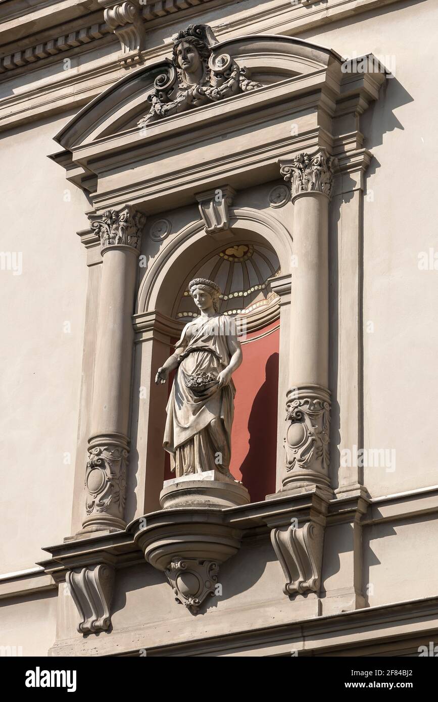 Sculpture at the former Villa Dessauer, built in 1884 in neoRenaissance style, today museum