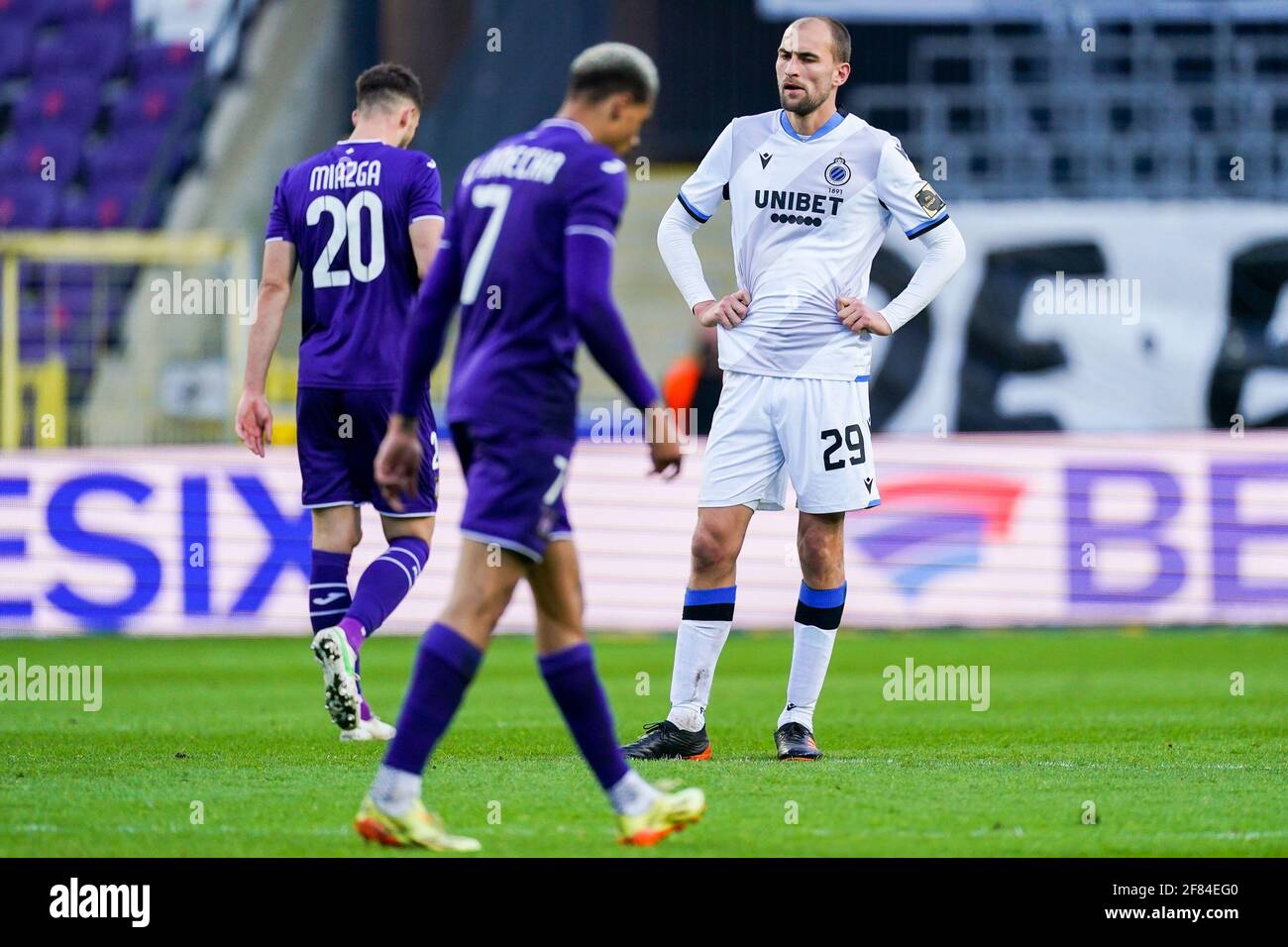 ANDERLECHT, BELGIUM - APRIL 11: 1-1 RSC Anderlecht, goal by Lukas Nmecha of  RSC Anderlecht during the Jupiler Pro League match between RSC Anderlecht  Stock Photo - Alamy