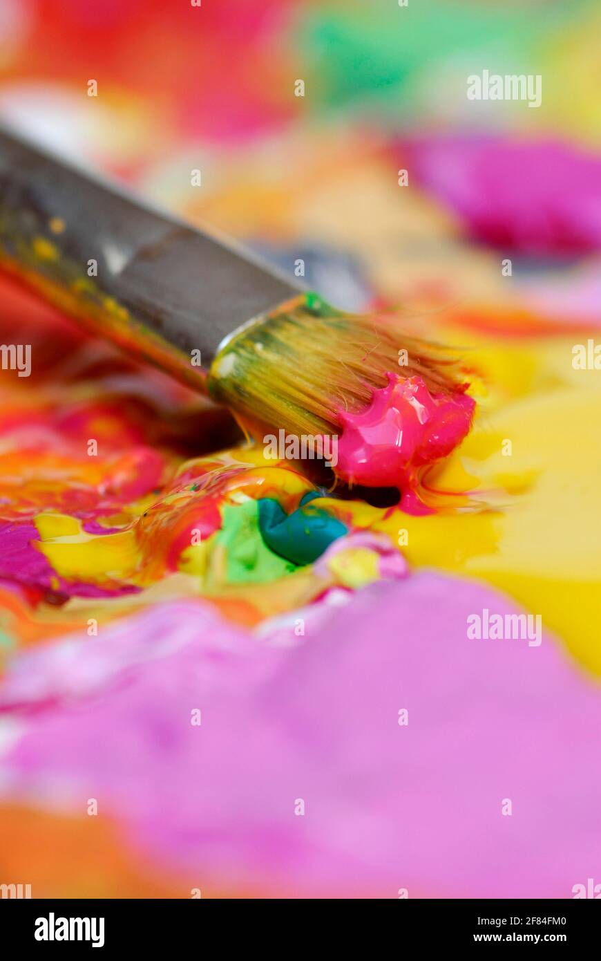 Brush and paint, paint brush, mix, paint brush, painting tool, brush