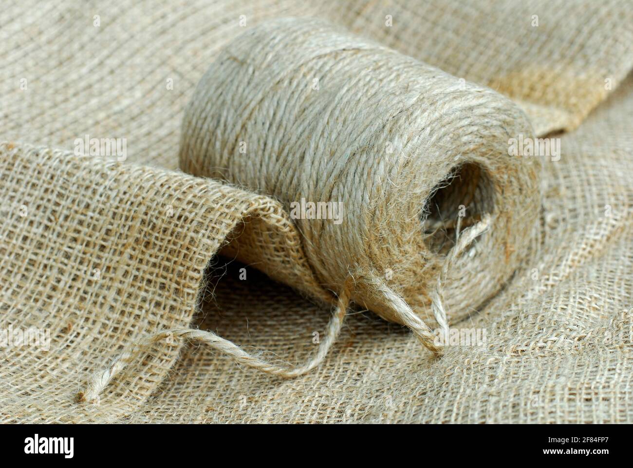 Roll Of Jute Twine And Jute Fabric Jute Thread Jute Fibre Bast Fibre Natural Fibre Yarn Cord Vegetable Fibre Stock Photo Alamy