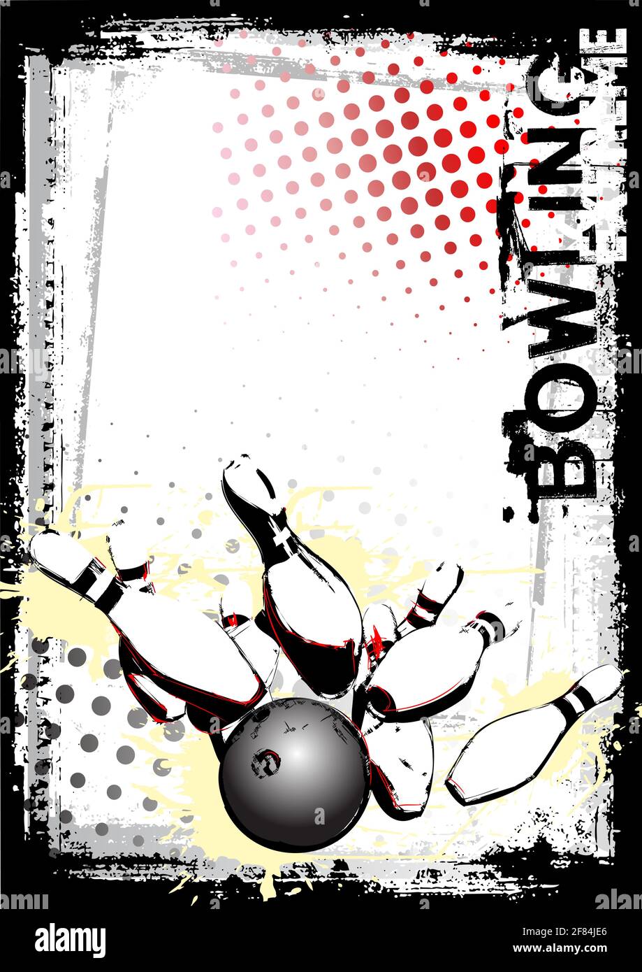 bowling poster background Stock Vector Image & Art - Alamy