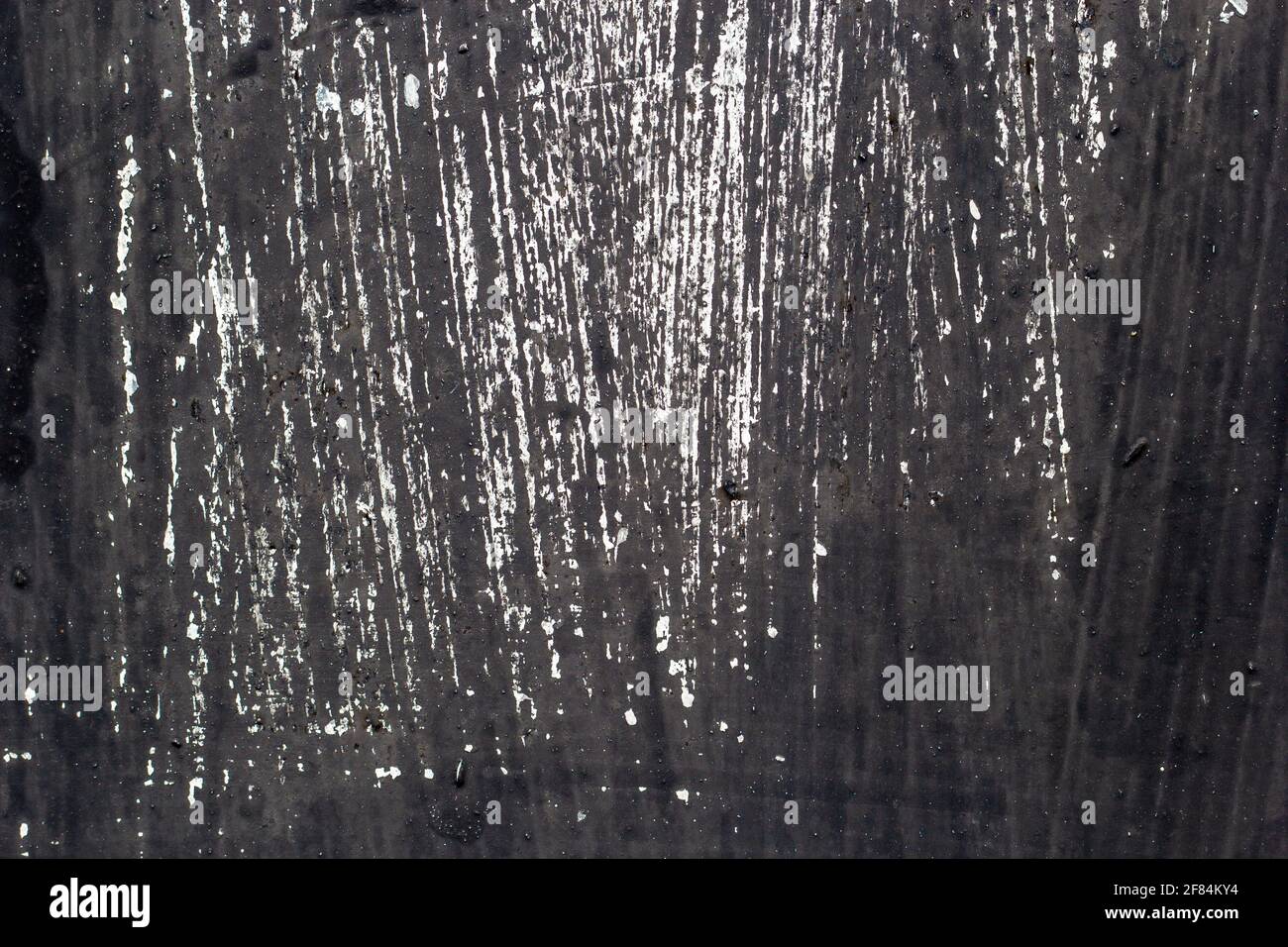 Dark scratched metal. Dark metal background. Empty space. Stock Photo