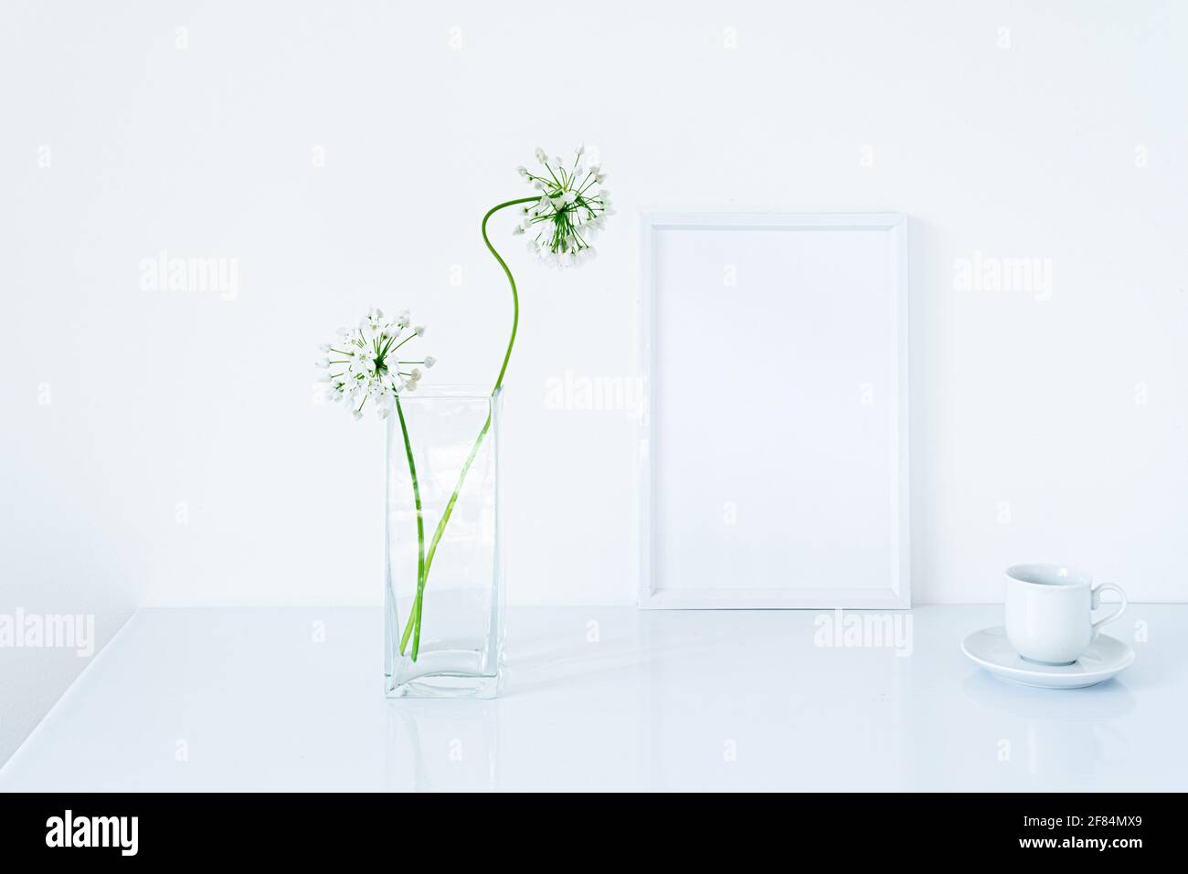 Download White Frame Mockup Small Flower High Resolution Stock Photography And Images Alamy