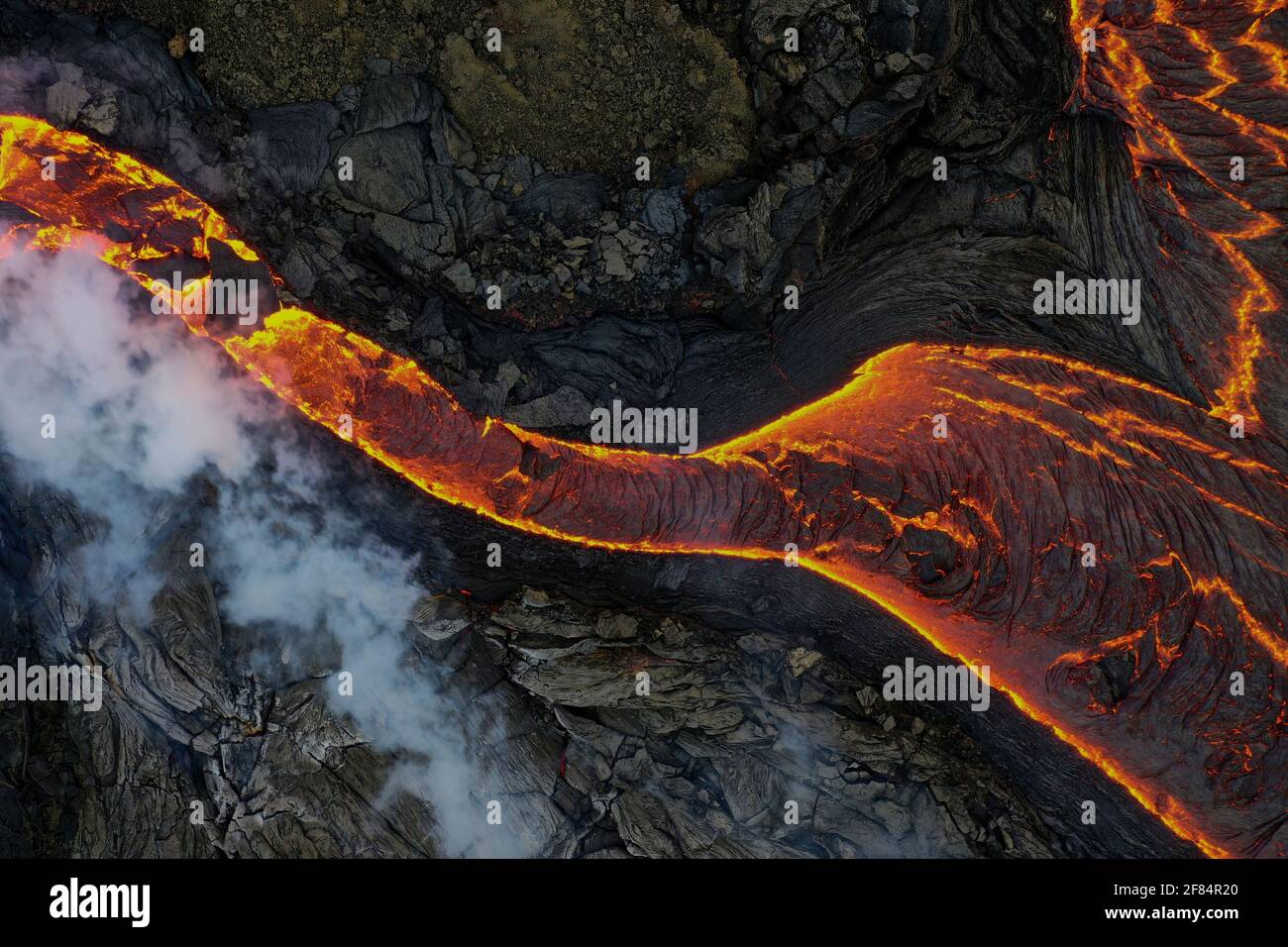 Eruption of Fagradalsfjall volcano. Iceland Stock Photo - Alamy