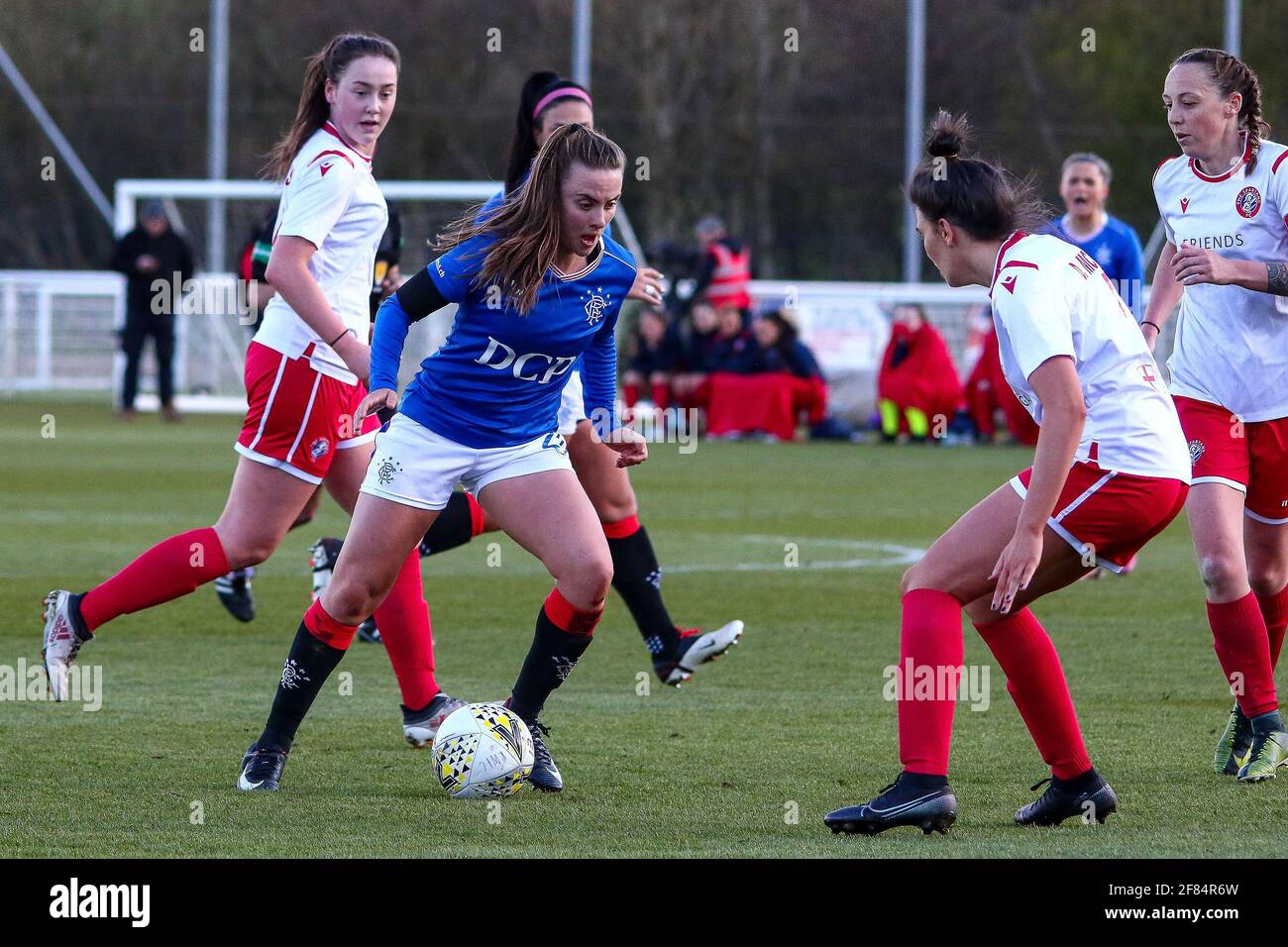 Glasgow, UK. 11th Apr, 2021. Kirsty Howart (#21) of Rangers Women FC during the Scottish Building Society SWPL1 Fixture Rangers FC vs Spartans FC at Rangers Training Centre, Glasgow, 11/04/2021 | Images courtesy of www.collargeimages.co.uk Credit: Colin Poultney/Alamy Live News Stock Photo