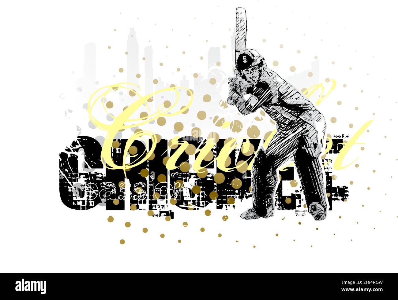 cricket poster background Stock Vector