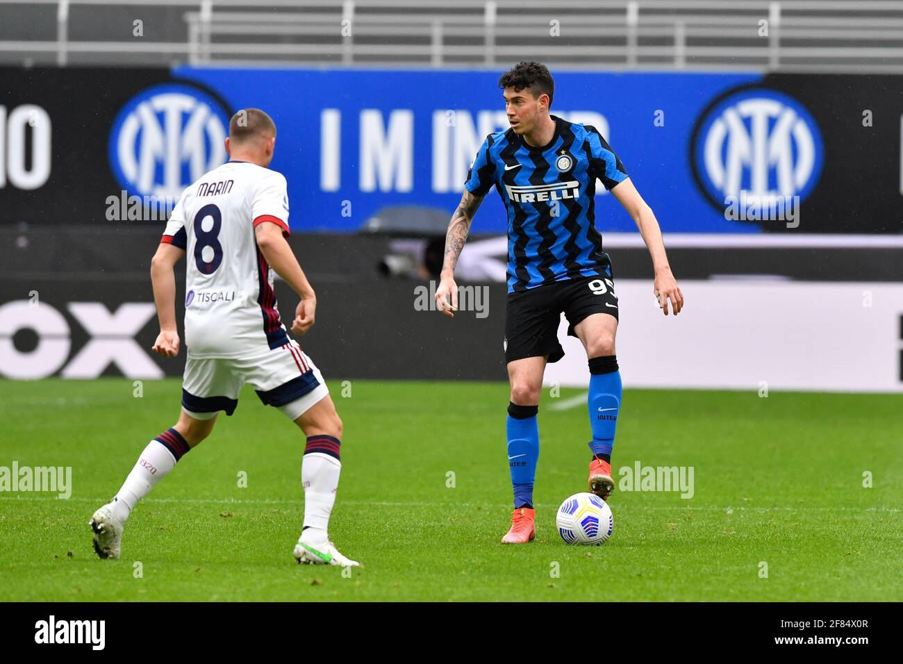 Milan, Italy. 11th Apr, 2021. Alessandro Bastoni (95) of Inter Milan seen  during the Serie A match between Inter Milan and Cagliari Calcio at the San  Siro in Milan, Italy. (Photo Credit: