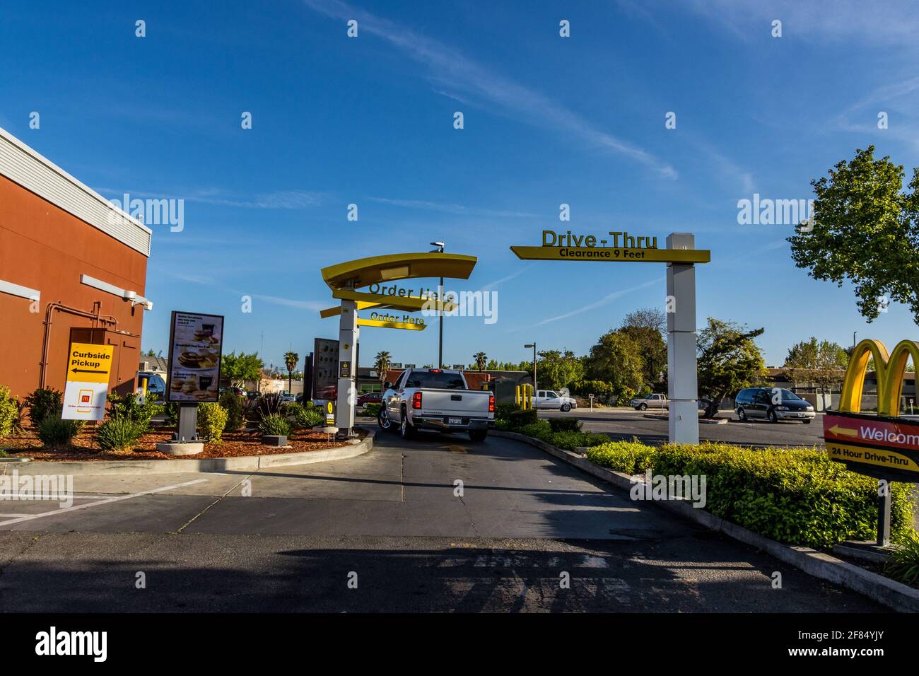 A McDonald's restaurant in Modesto California Stock Photo Alamy