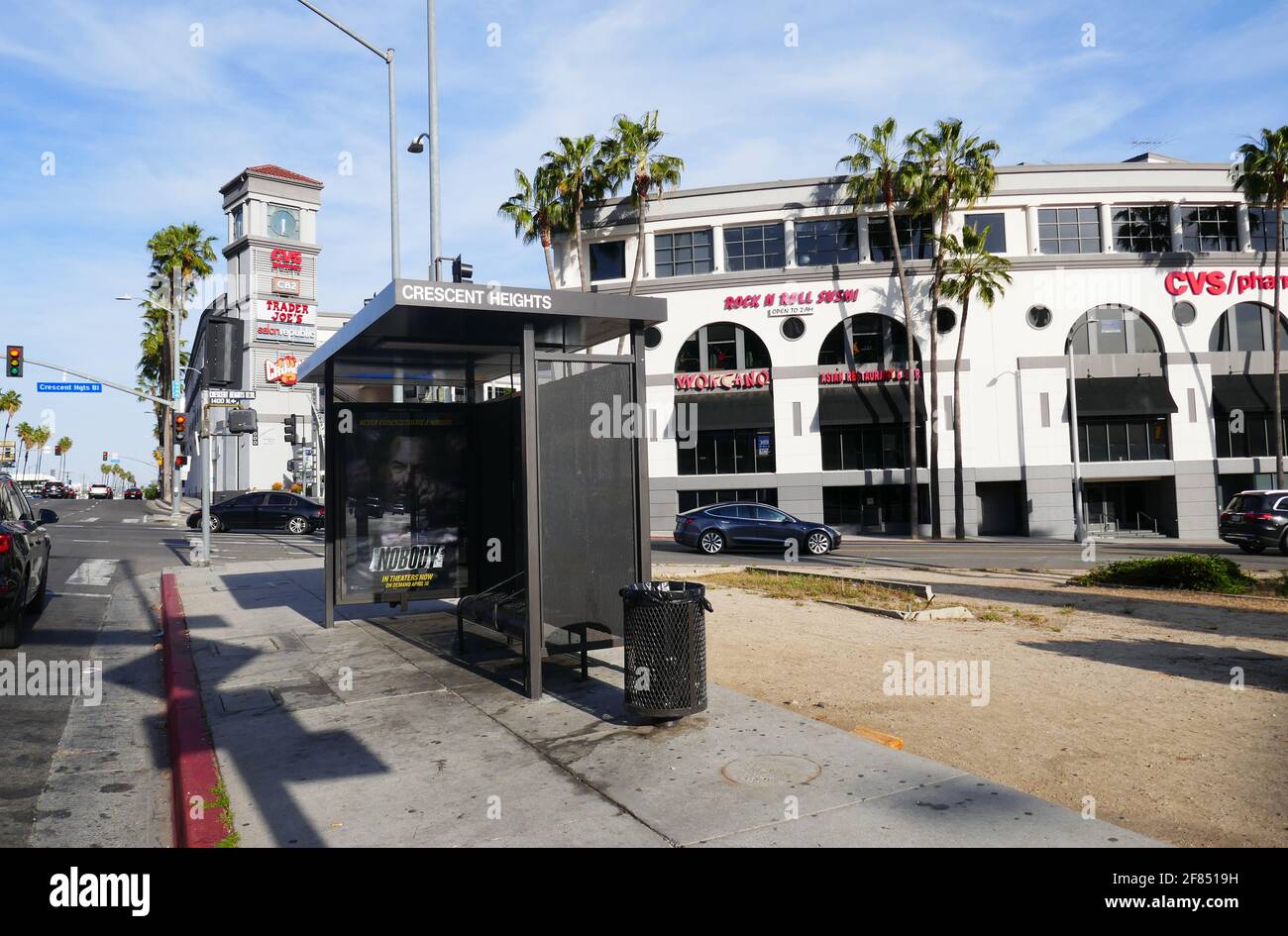 West Hollywood, California, USA 10th April 2021 A general view of atmosphere of former location of Pandora's Box Nightclub/coffeehouse at 8118 Sunset Blvd where Sonny & Cher as Caesar & Cleo, the Beach Boys, The Byrds and the Mamas and the Papas performed in concert on April 10, 2021 in West Hollywood, California, USA. Photo by Barry King/Alamy Stock Photo Stock Photo