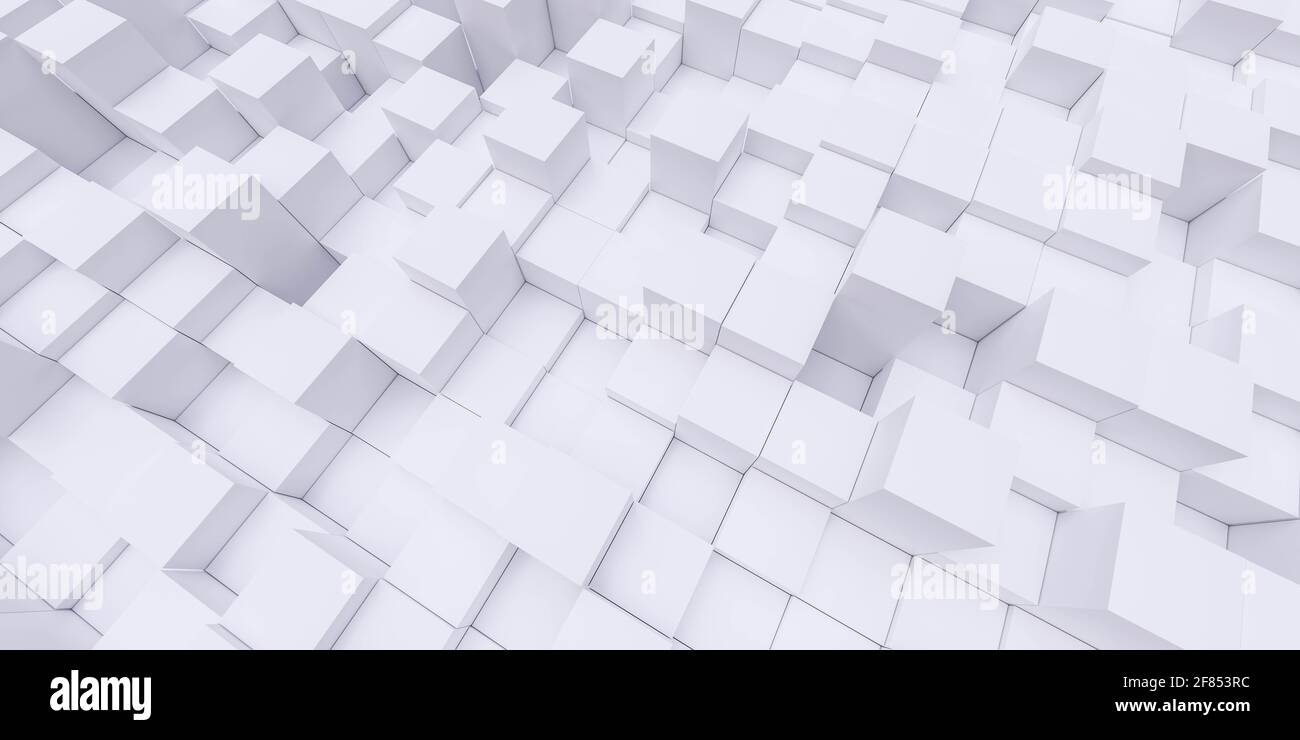 white cube abstract design minimalism 3d render illustration Stock ...