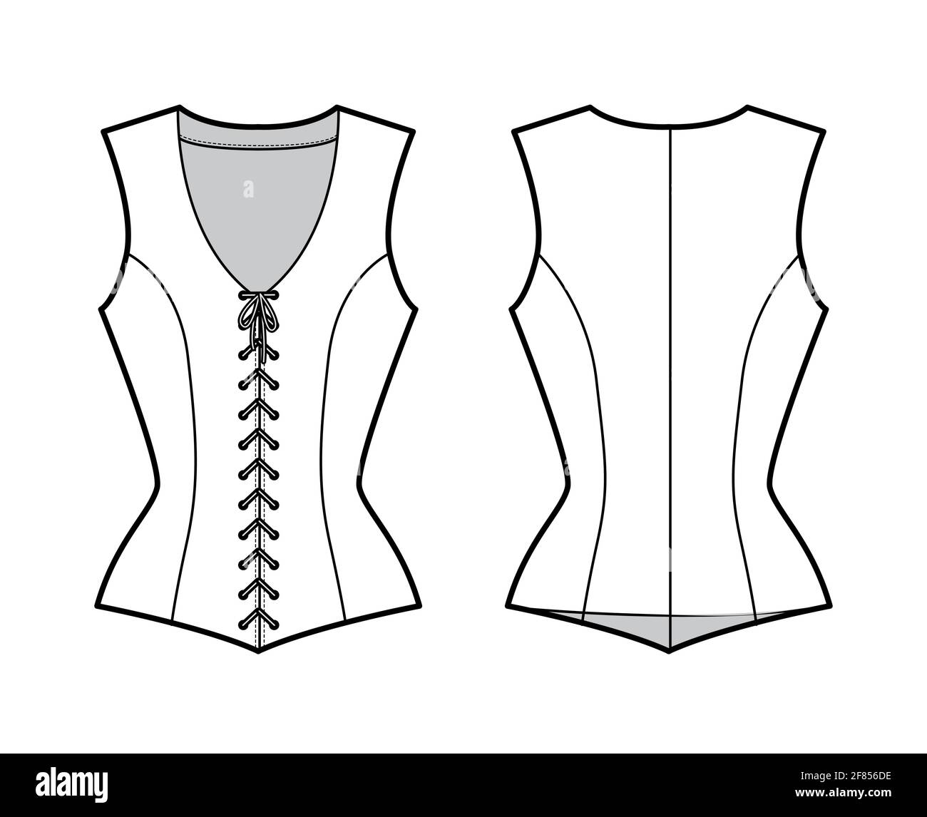 Women's Pattern Vvest Corset Women's Pattern Vvest Corset