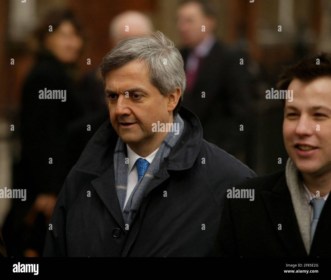 chris huhne arrives at Millbank studio in westminster pic David Sandison 26/1/2006 Stock Photo