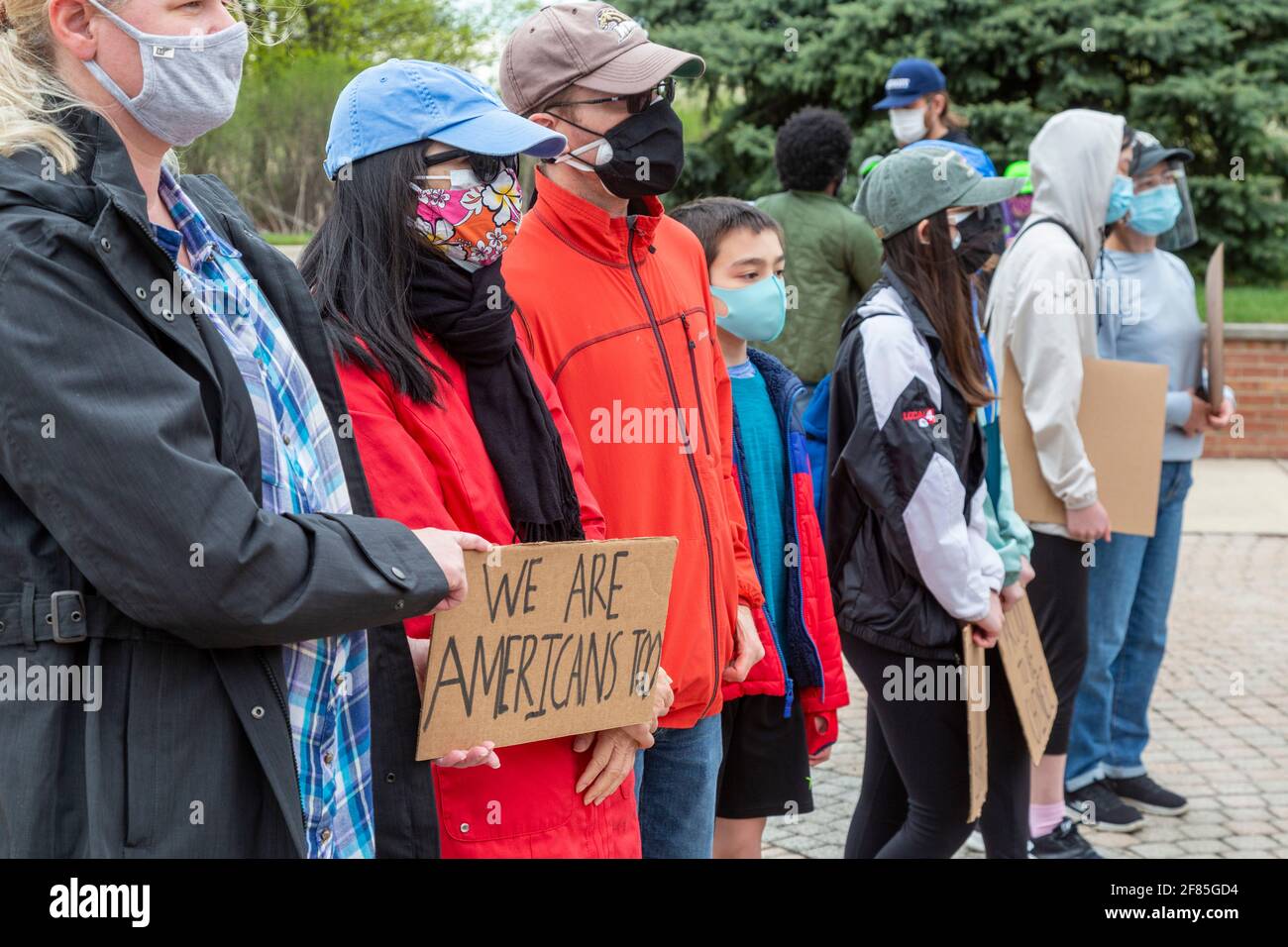 Discrimination and violence against asian americans hi-res stock ...