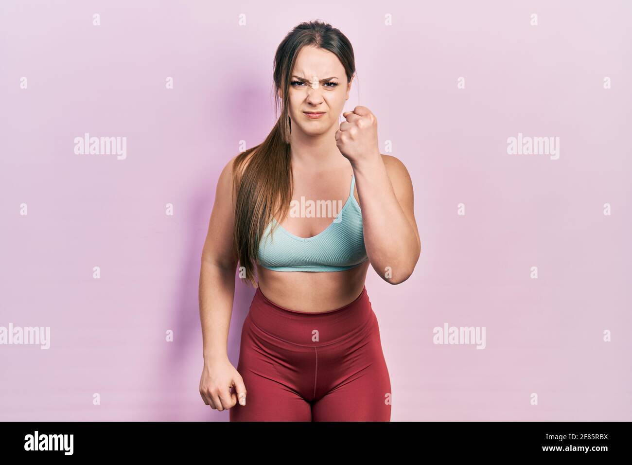 Woman and gym and unhappy hi-res stock photography and images