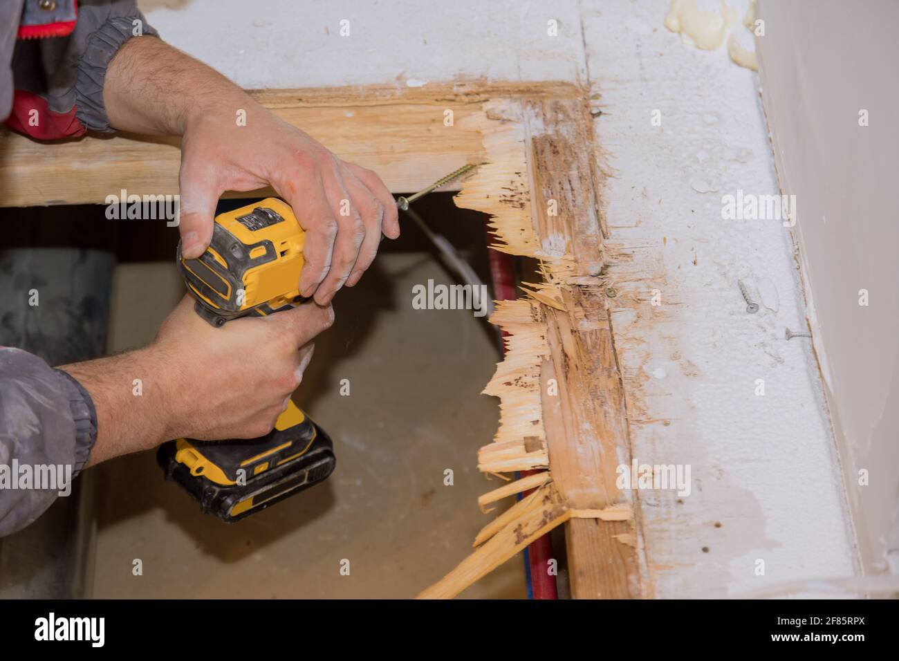 Floor repair hires stock photography and images Alamy