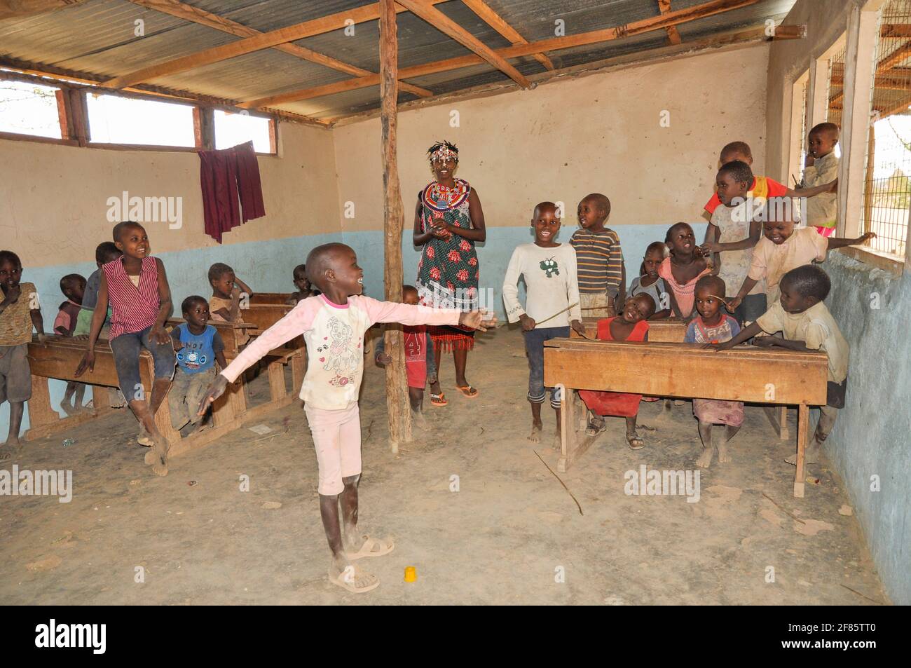 African school children at their school Stock Photo