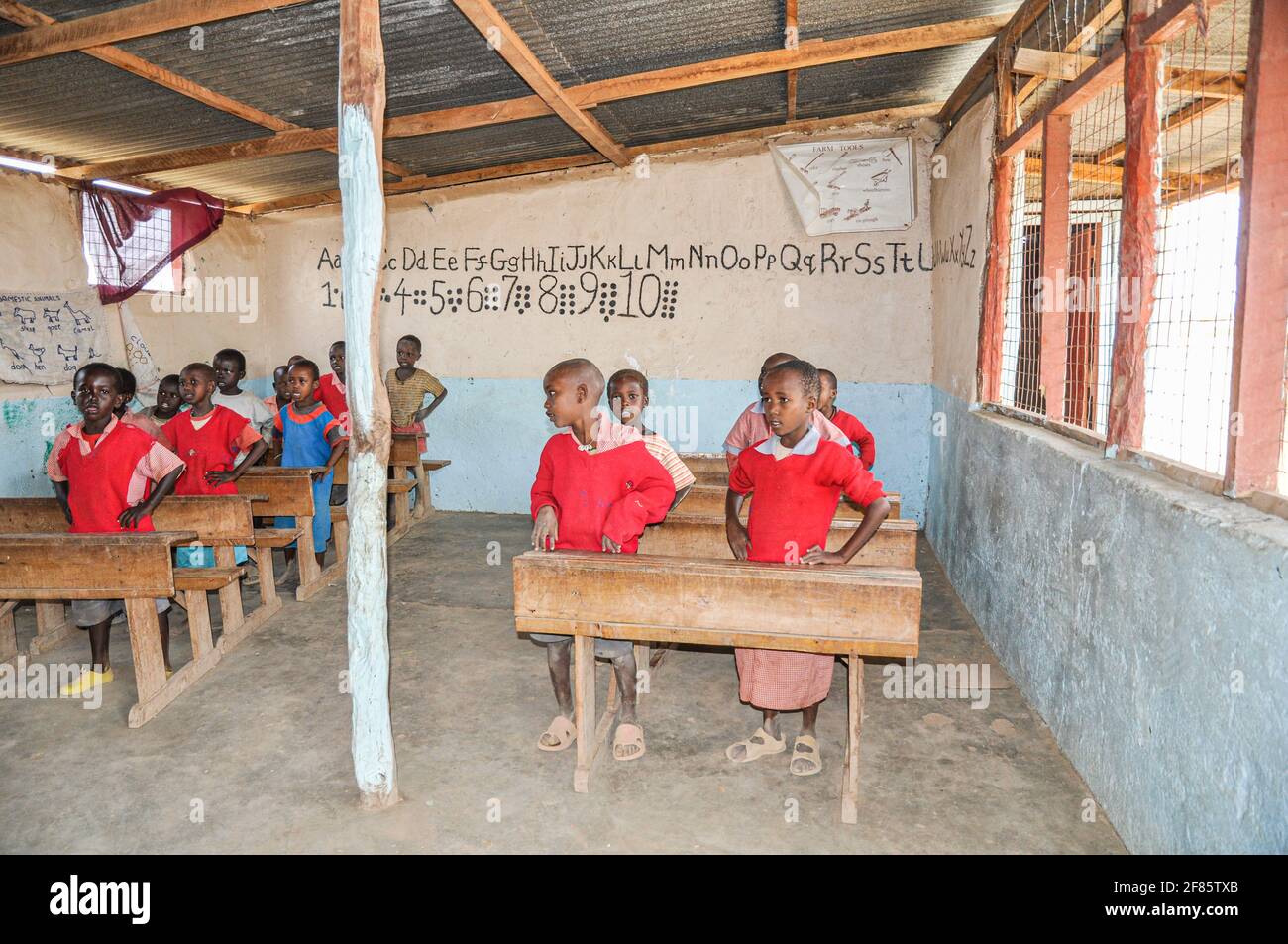 African school children at their school Stock Photo