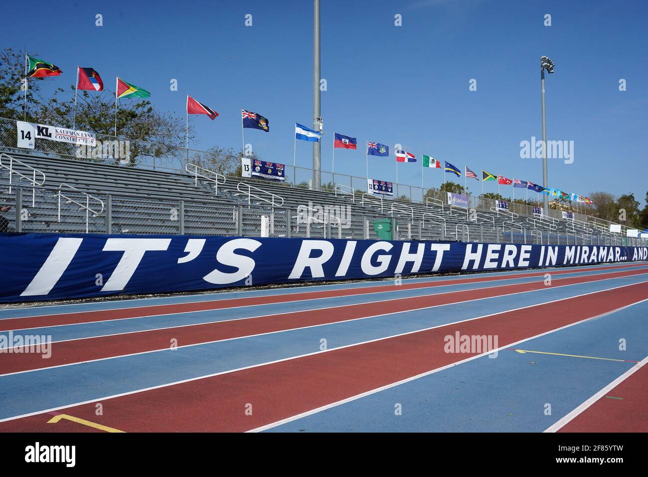A general view of the track and field stadium at the Ansin Sports