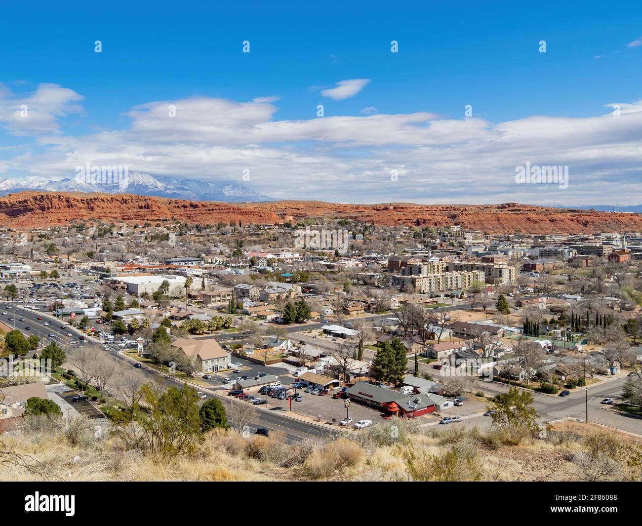 Aerial view of the cityscape of St George at Utah Stock Photo - Alamy
