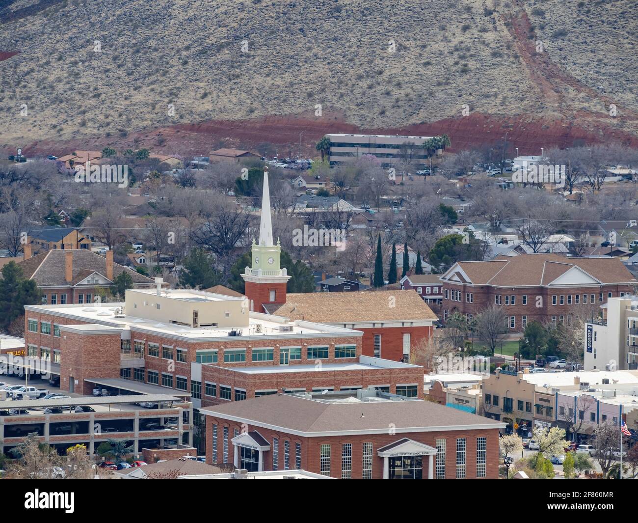 Aerial view of the cityscape of St George at Utah Stock Photo - Alamy