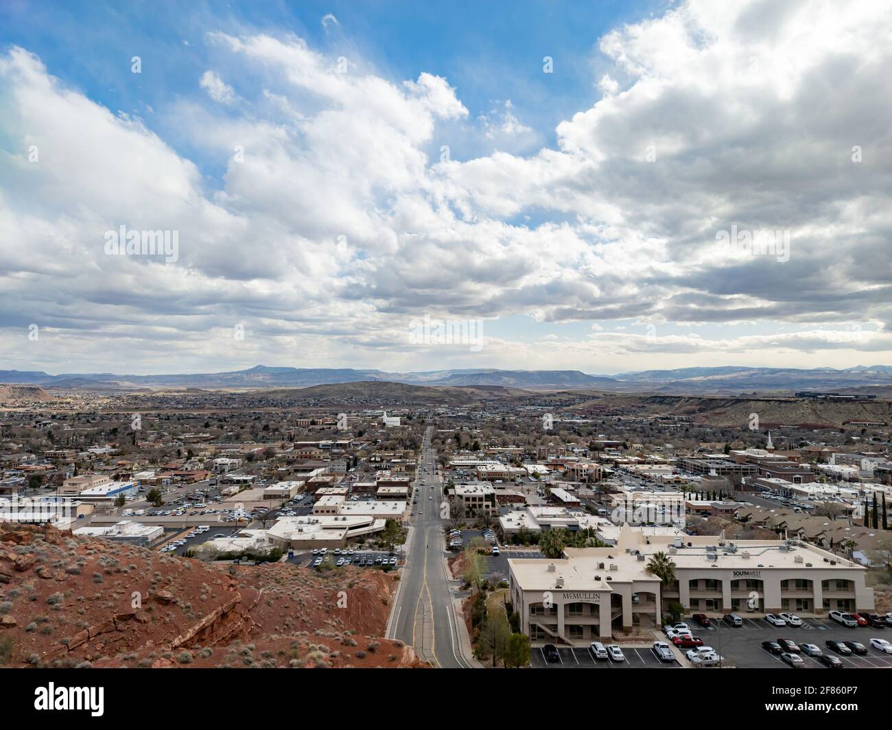 Aerial view of the cityscape of St George at Utah Stock Photo - Alamy