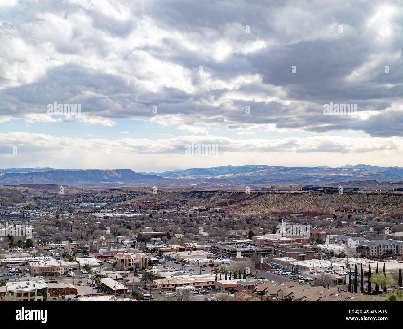 Aerial view of the cityscape of St George at Utah Stock Photo - Alamy