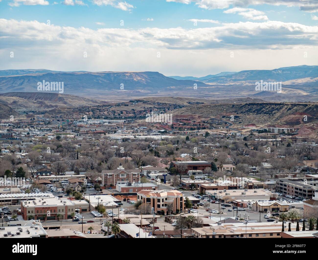 Aerial view of the cityscape of St George at Utah Stock Photo - Alamy