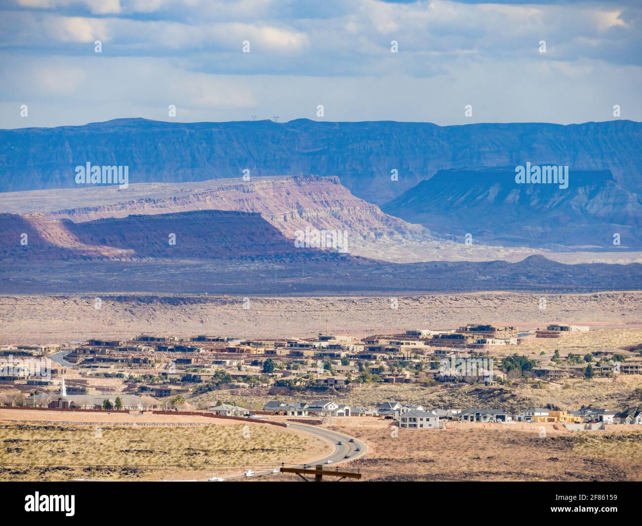 Aerial view of the cityscape of St George at Utah Stock Photo - Alamy