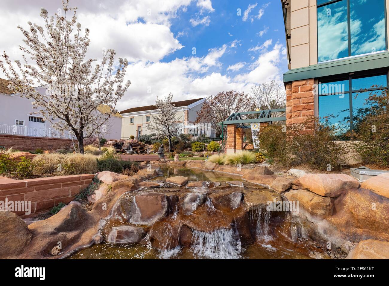 Utah, MAR 15, 2021 Exterior view of the St Art Museum Stock