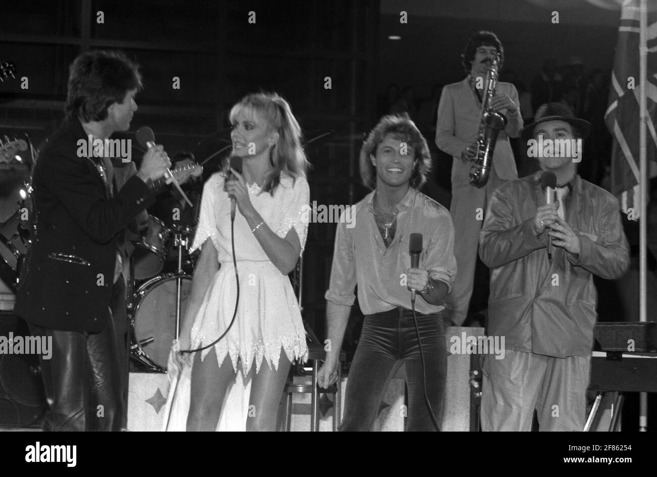 Cliff Richard, Olivia Newton-John, Andy Gibb and Elton John March 19, 1980 Credit: Ralph Dominguez/MediaPunch Stock Photo