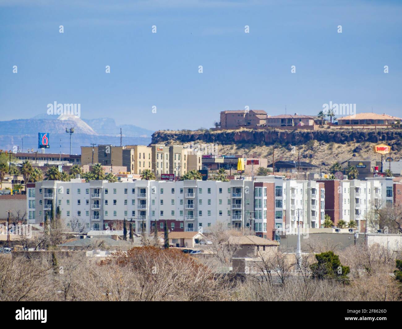 Utah, MAR 15, 2021 - Aerial view of the cityscape of St George Stock ...