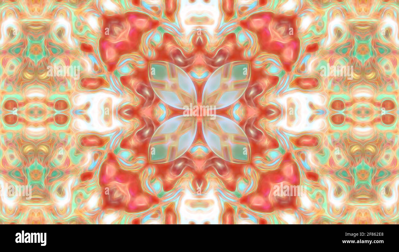 Abstract symmetrical multicolored patterned background. Stock Photo