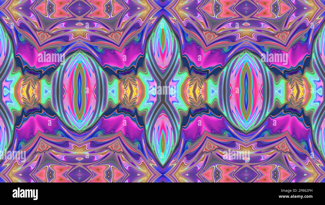 Abstract symmetrical multicolored patterned background. Stock Photo