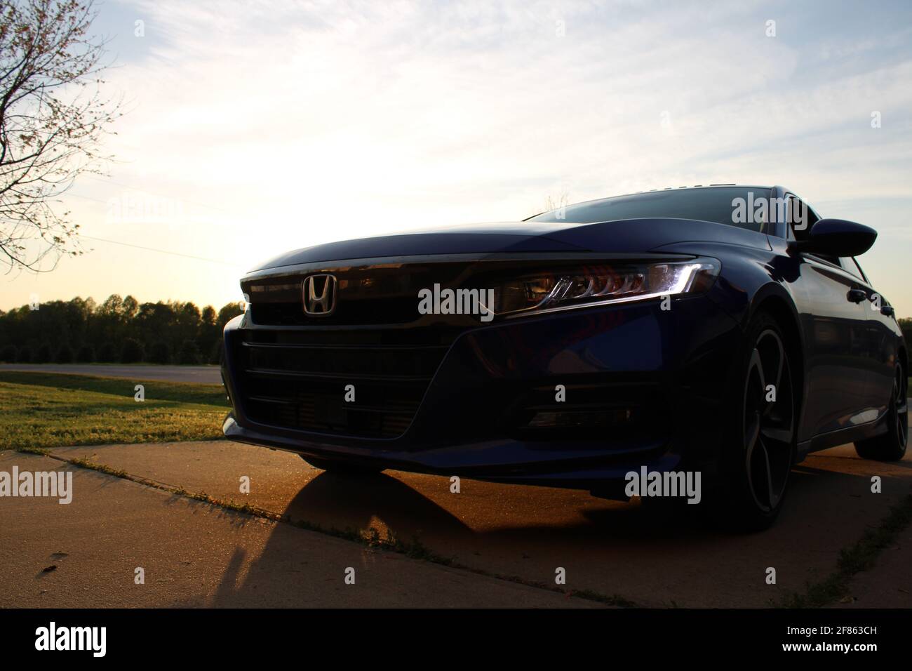 Honda in the Sunset Stock Photo Alamy