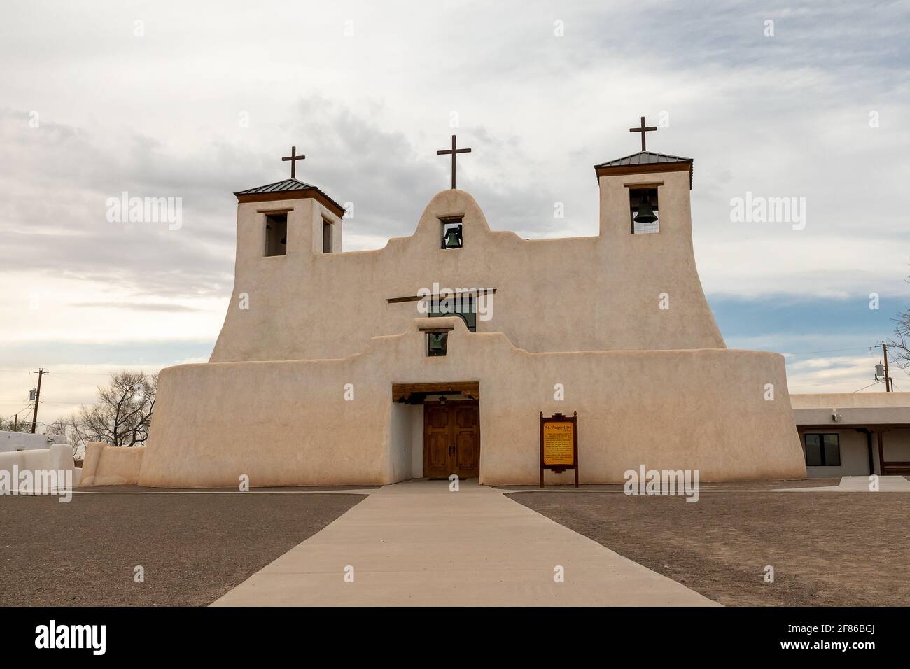 Saint Augustine Catholic Church in Isleta Pueblo, New Mexico Stock