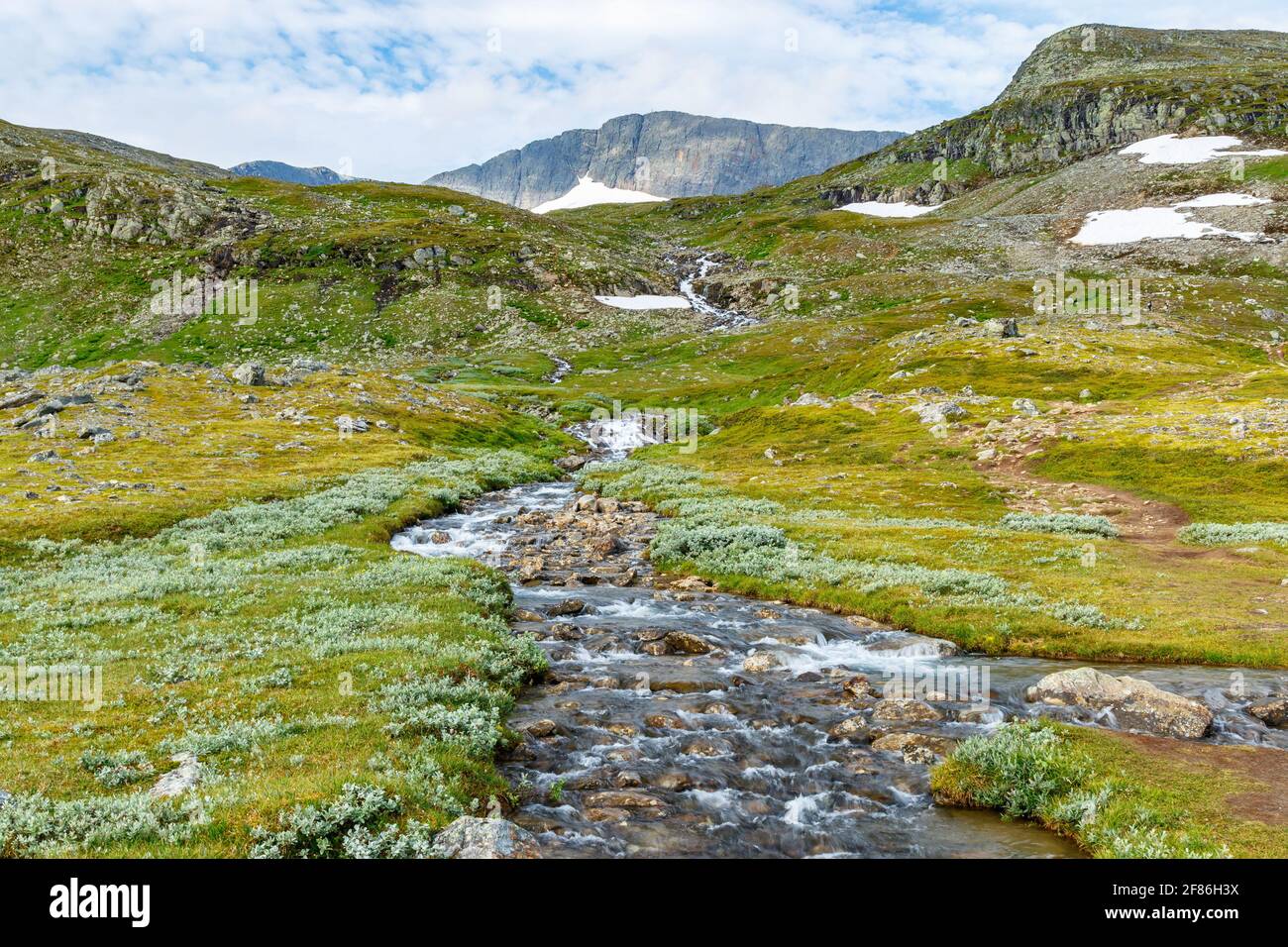 Mountain stream at Helags in Sweden Stock Photo