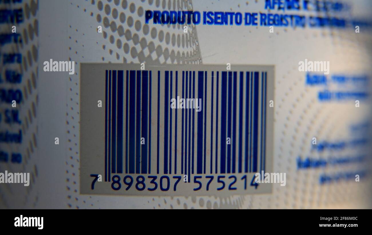 salvador, bahia / brazil - june 10, 2020: bar code for an ...